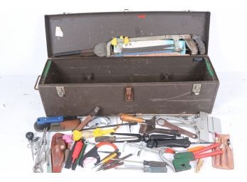 32' Metal Kennedy Toolbox Full Of Tools *See Pictures For What's Included*