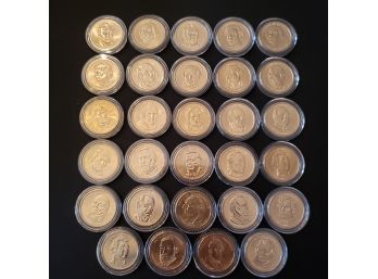 Lot Of 29 Gold Plated $1 Presidential Commemorative Coins By U,S. Mint - LOT 1