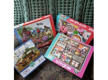 Lot Of 4 Jigsaw Puzzles - COMPLETE