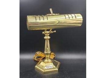 14' Polished Brass Desk Lamp