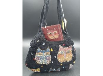 NEW WITH TAG Laurel Burch Handbag  With Cat Theme