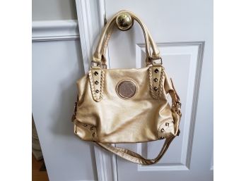 Semi Metallic Gold Hand Michael Kors Handbag -- Excellent Condition