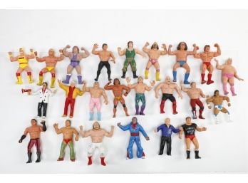 Large Group Of Vintage 1980s LJN Titan Rubber WWF Wrestling Figures