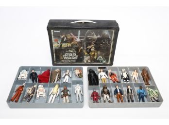 Vintage 1970s - Early 80s Star Wars Case Full Of 24 Figures