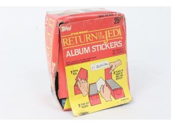 Vintage Wax Box Of * Return Of The Jedi* Album Stickers By Topps 1983 Made In Italy 100 Packs