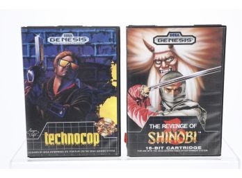 Vintage Sega Genesis Games *The Revenge Of Shinobi & Technocop* Complete