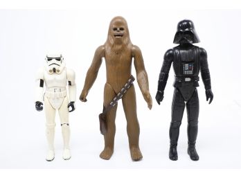 Group Of Vintage 12' Star Wars Figures Including Darth Vader, Chewbacca & Stormtrooper