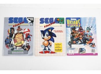 Vintage 1990 Sega Visions Magazine Premiere Issue RARE With 2 Other Early Issues