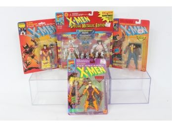 Group Of 4 Vintage Marvel Comics X-men Action Figures *Wolverine, Sabertooth And Others*
