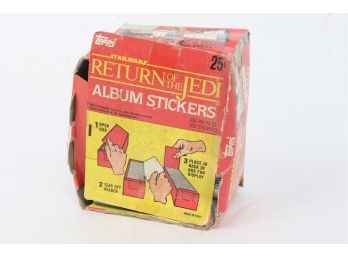 Vintage Wax Box Of * Return Of The Jedi* Album Stickers By Topps 1983 Made In Italy 100 Packs