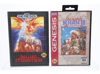 Pair Of Vintage Sega Master Games *Genghis II & Jewel Master* Complete