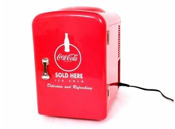 2008 Mini Coca Cola Refrigerator, Works!