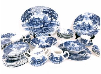 Collection Of Royal Essex Shakespeare's Country Blue And White China