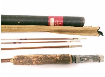 Vintage 4 Piece 9 Ft Sport King M-64 Bamboo Fly Rod In Case