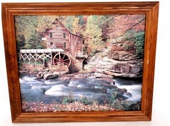 Framed Forest Watermill Print