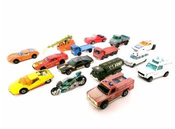Mixed Lot Of Vintage Diecast Cars,  1970s And Up, Hot Wheels, Matchbox, Lesney, Siku  And More
