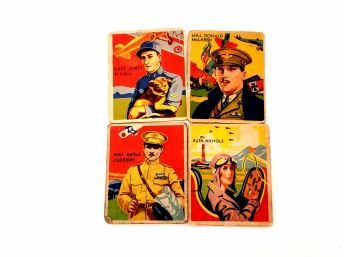 4 1930s National Chicle Company Sky Birds Gum Cards