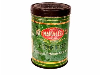 Vintage Tin Moody's Matchless Brand Coffee 1lb Tin