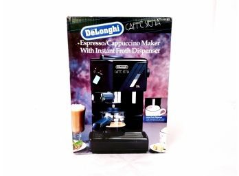 DeLong Cafe Signs Espresso/cappuccino Maker With Instant Froth Dispenser Type BAR9IU New In Box