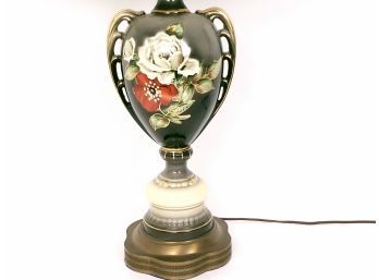 Vintage Hand Painted Lamp In Excellent Condition