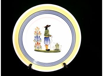 Unused 11' French Henriot Quimper Dinner Plate