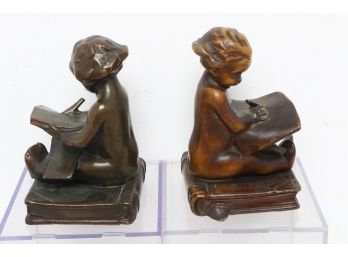 Antique Bookends Signed B.b