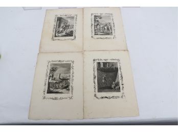 Group Of 4 Antique 18th/19th Century Prints