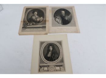 Group Of 3 Antique 18th Century Prints