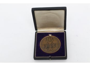 Massachusetts Society Sons Of The American Revolution Circa 1926 Bronze Medal With Box