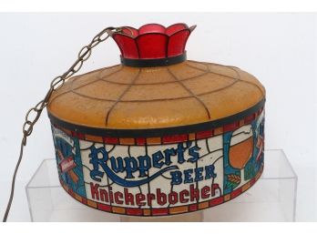 Vintage Ruppert's Beer Knickerbocker Celling Light