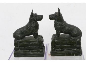 Antique Metal Scottie Dogs Bookends