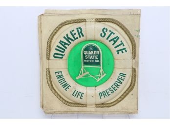 Vintage Quaker State Motor Oil Advertising Signed