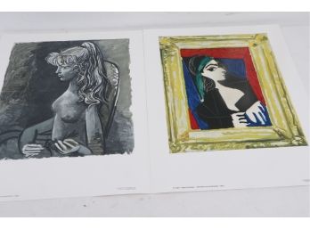 Pair Of Large Vintage Pablo Picasso Prints - Printed In France
