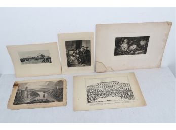 Group Of Antique 19th Century Prints