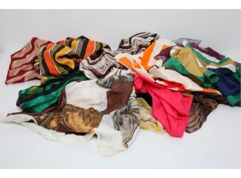 Large Grouping Of Vintage Scarves