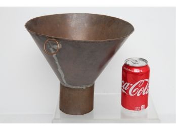 Antique Handmade Copper Funnel