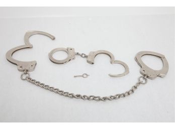 Vintage Smith & Wesson Shackles & Pair Of Hiatis English Handcuffs