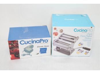 CucinaPro Classic Pasta Maker Deluxe & 2 Speed Motor Attachment - New In Box