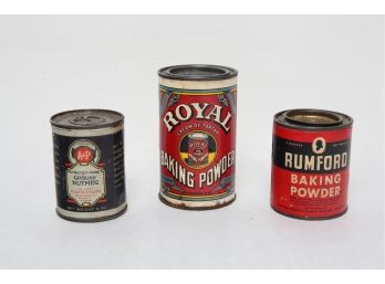 3 Small Vintage Advertising Tins