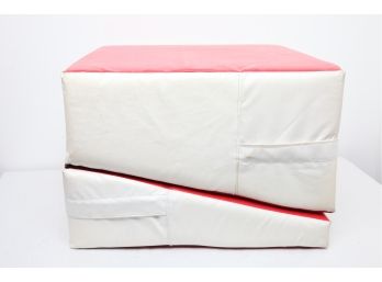 Red & White Foldable Square/wedge Gym Mat