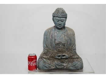 Antique/Vintage Sitting Garden Buddha Cement Statue