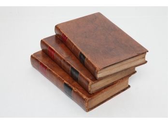 Antique 3 Volume Set Of Full Leather Bound Books 1828: Theological Institutes Vol. I - III By Richard Watson