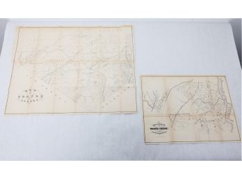 Pair Of Antique Maps From 1863 Orange County New York
