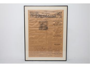 Antique 'The Milford Druggist' Newsprint From Milford, New Hampshire 1896