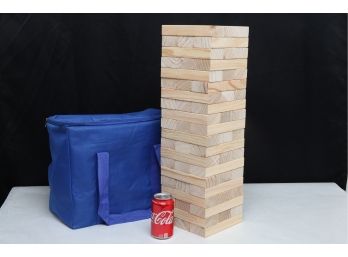 Oversized Jenga Game In Canvas Carrying Case