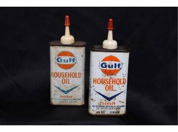 2 Vintage Gulf Advertising Tins