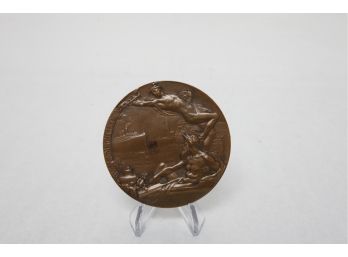 Vintage Bronze Medallion Josue Dupon