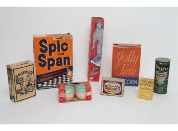8 Vintage & Antique Kitchen/household Advertising Lot