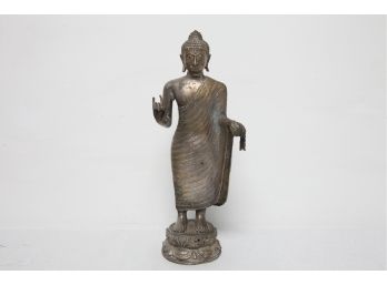 Antique Chinese Bronze/Brass Standing Buddha Statue