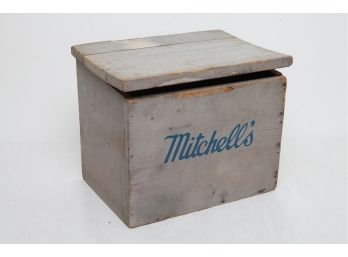 Vintage Mitchell's Wood Milk Crate
